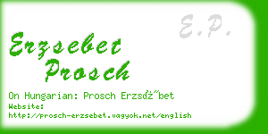 erzsebet prosch business card